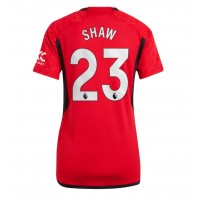Ženski Nogometni dresi Manchester United Luke Shaw #23 Domači 2023-24 Kratek Rokav